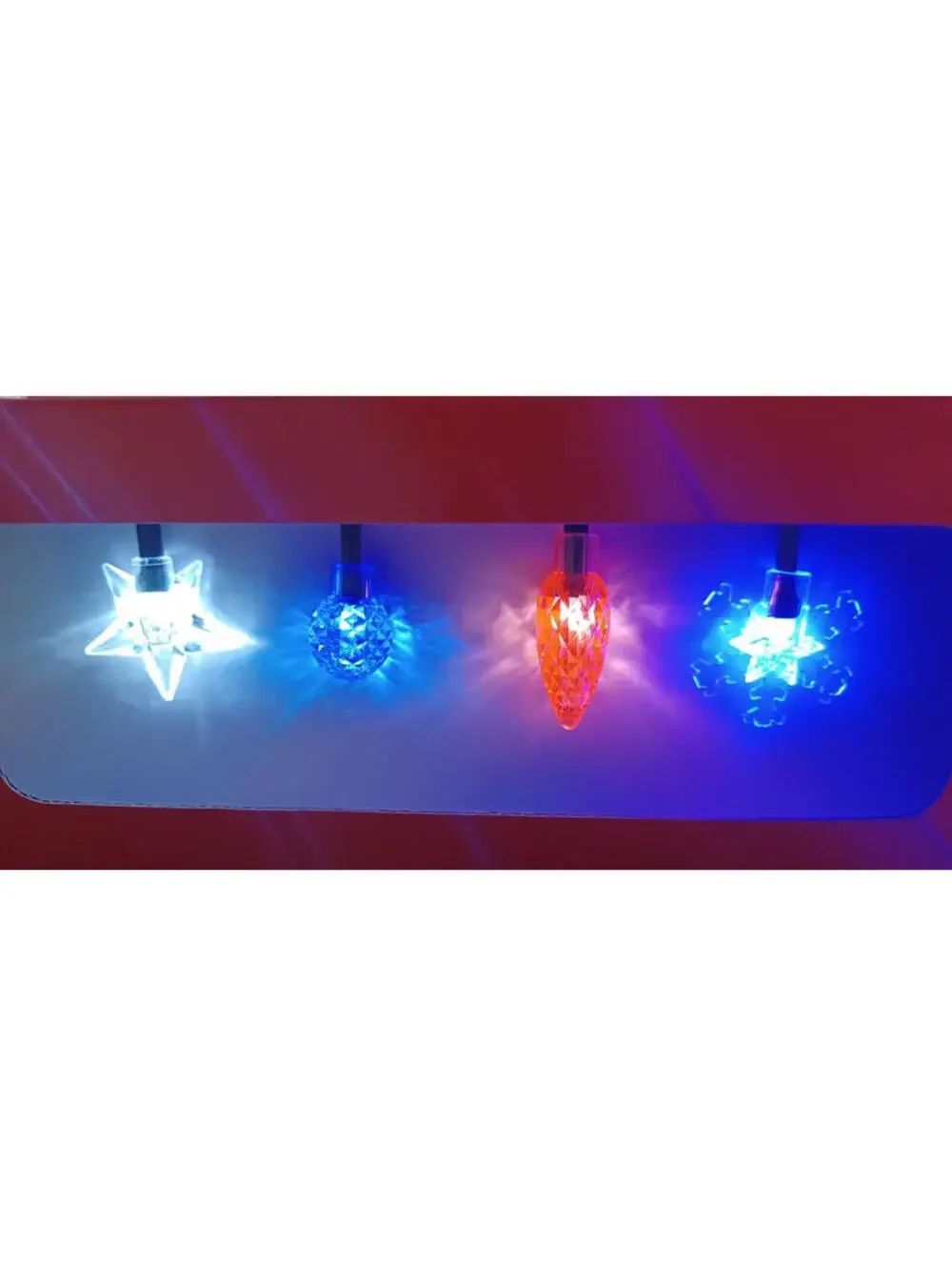Christmas House Battery Operated 3 Feet Long With 10 Clear LED Snowflake Lights